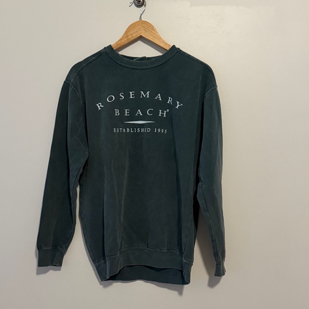 Comfort Colors Crewneck Sweater in Deep Green